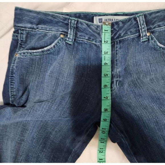 Gap Ultra Low Rise.Zip Fly Ankle Wide Leg Blue Jeans Size 10 (NEW) - Picture 9 of 11
